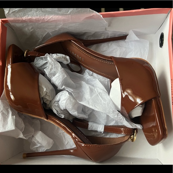 SIMMI London Brown Heels (Wide Fit) - Picture 2 of 5